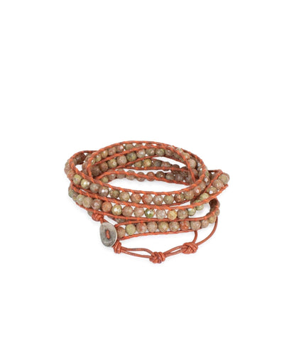 Chan Luu Jewelry One Size Single Stone Beaded Wrap Bracelet