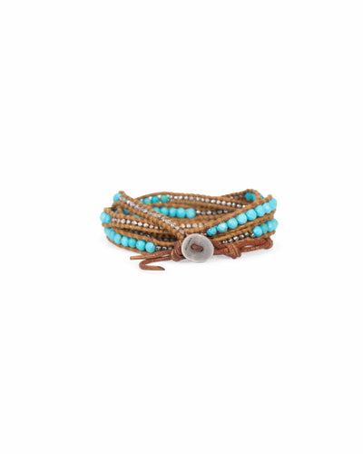 Chan Luu Jewelry One Size Turquoise Wrap Bracelet
