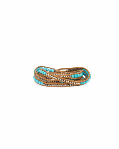 Chan Luu Jewelry One Size Turquoise Wrap Bracelet
