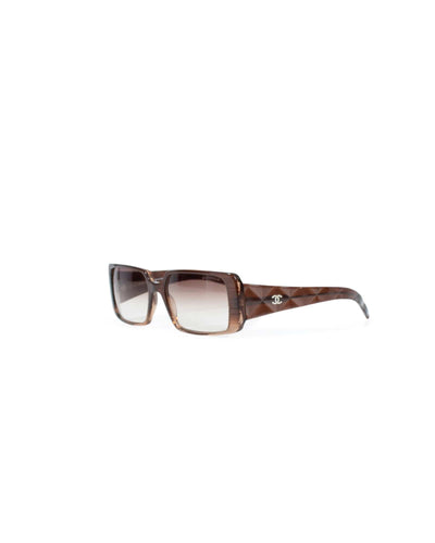 Chanel Accessories One Size Brown Rectangle Sunglasses