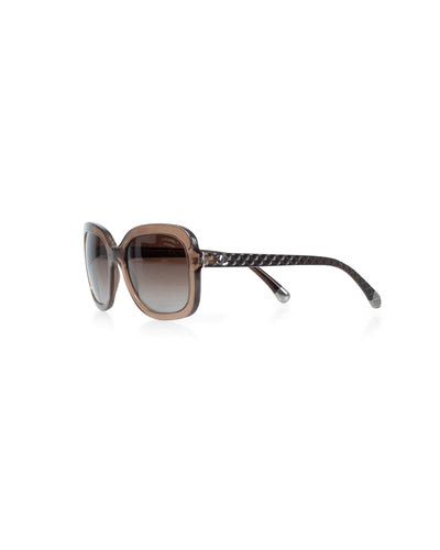 Chanel Accessories One Size Taupe Square Sunglasses