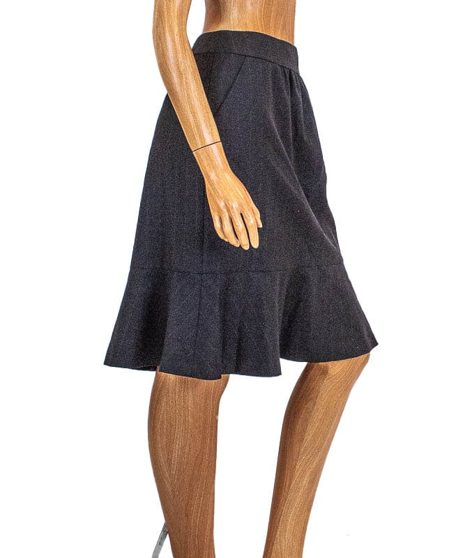 Chanel Clothing Medium | US 8 I IT 44 Pinstripe Ruffle Skirt