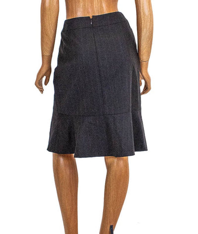 Chanel Clothing Medium | US 8 I IT 44 Pinstripe Ruffle Skirt