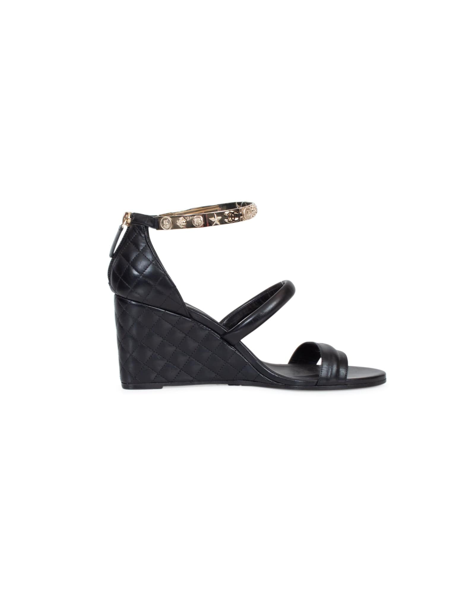 quilted sandals chanel