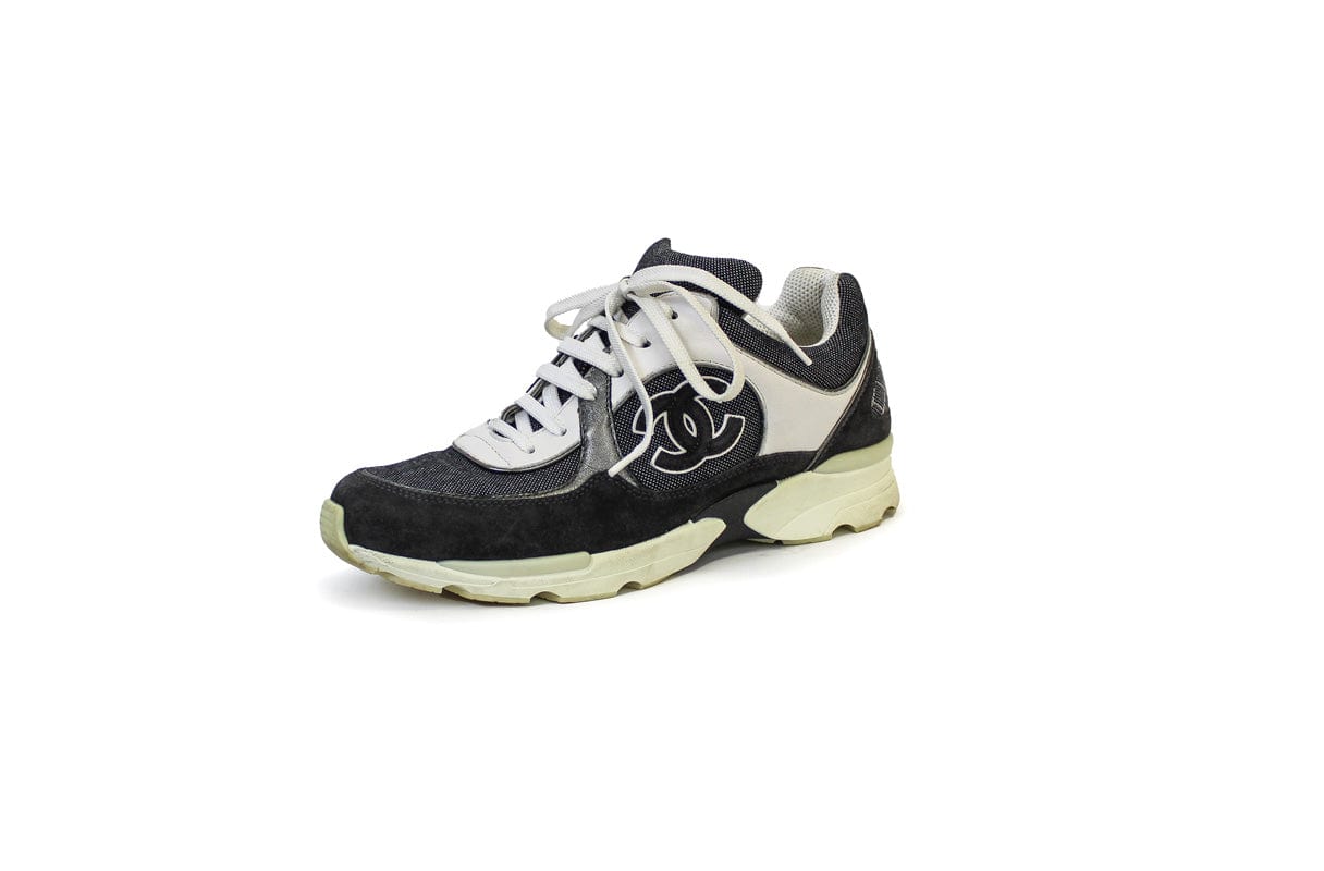 CC Velvet Calfskin and Mixed Fibers Sneakers The Revury