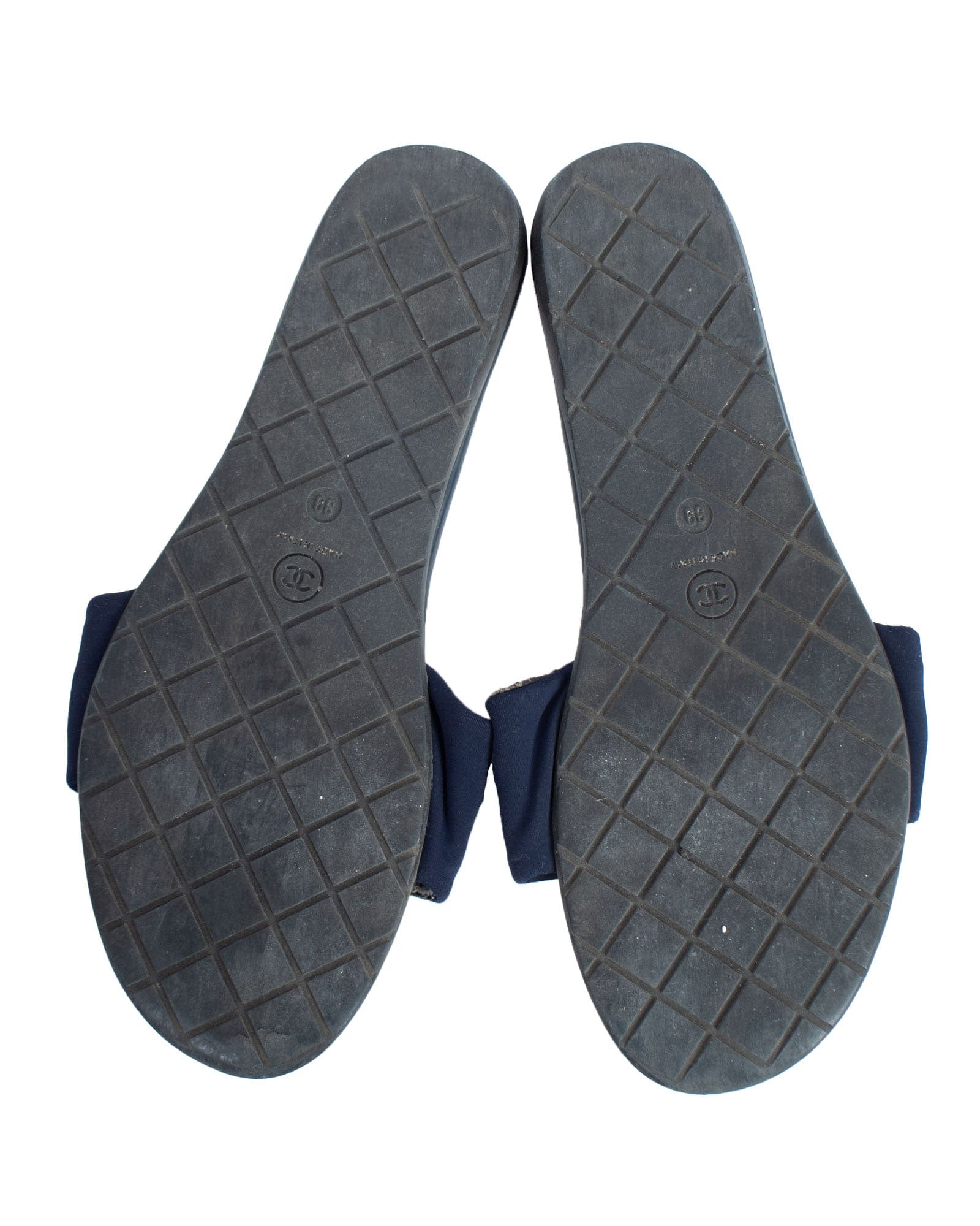 Chanel Shoes Medium | US 9 Vintage Striped Slides