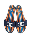 Chanel Shoes Medium | US 9 Vintage Striped Slides
