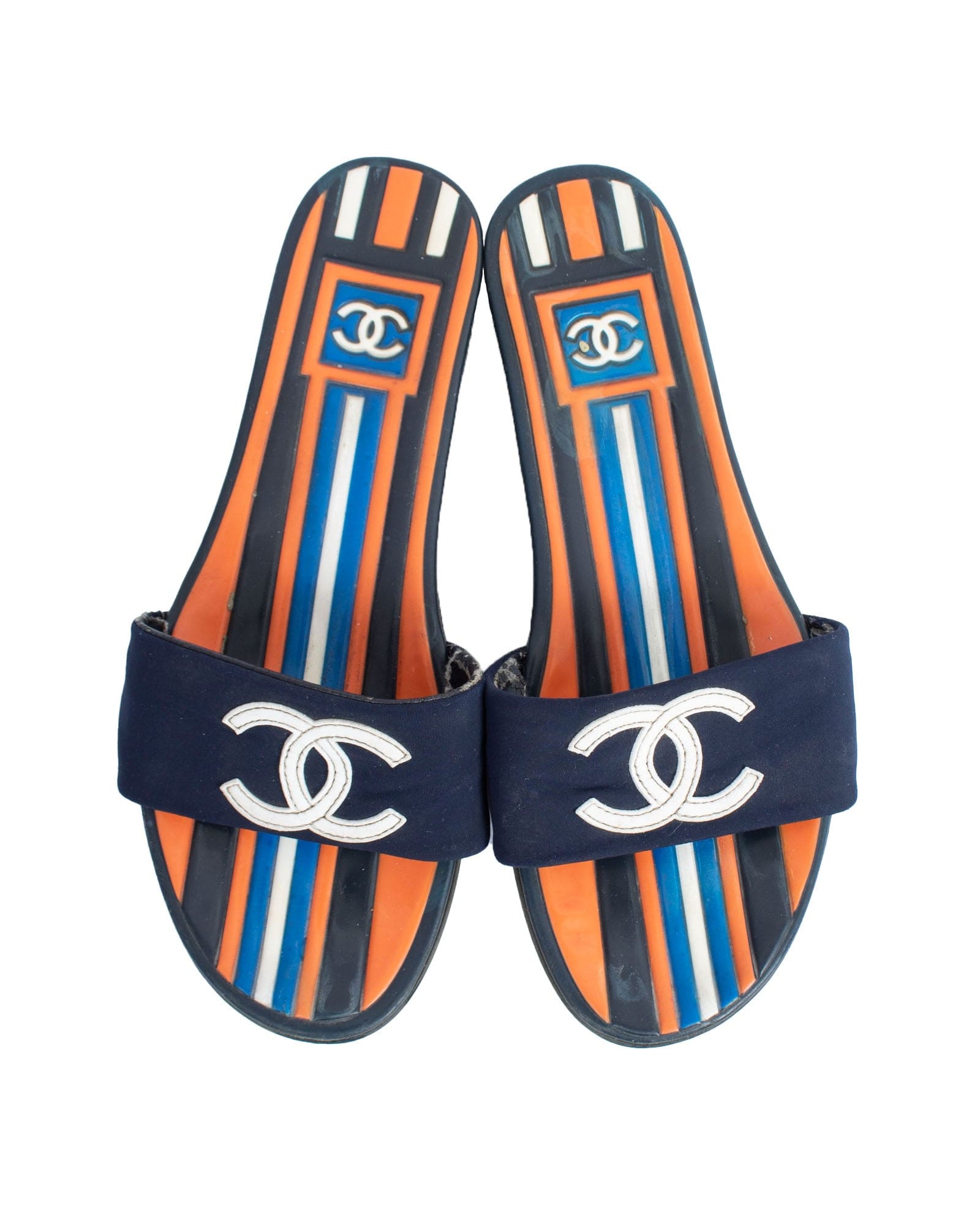 Vintage Striped Slides - The Revury