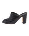 Chanel Shoes Small | US 7.5 I IT 37.5 Chanel Black Quilted Leather CC Cap Toe Mules