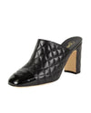 Chanel Shoes Small | US 7.5 I IT 37.5 Chanel Black Quilted Leather CC Cap Toe Mules