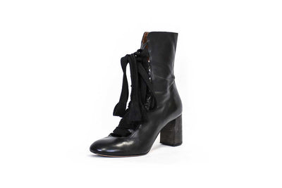 Chloé Shoes Medium | US 9 I IT 39 Leather Lace-Up Boots