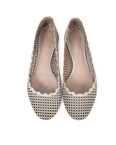 Chloé Shoes Small | US 7 "Lauren" Perforated Flats