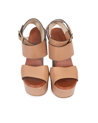 Chloé Shoes Small Wrap Around Wedge Sandals