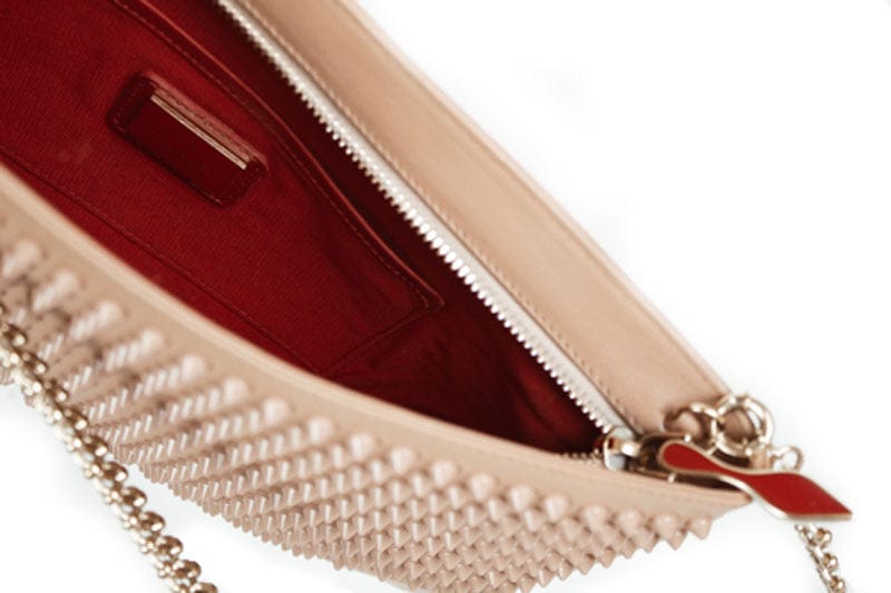 Christian Louboutin - Authenticated Loubiposh Clutch Bag - Leather Silver for Women, Very Good Condition