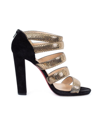 Christian Louboutin Shoes Large | US 10 I IT 40 Metallic Strappy Heels