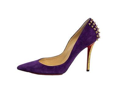 Christian Louboutin Shoes Medium | US 8 I IT 38 Studded Suede Heels