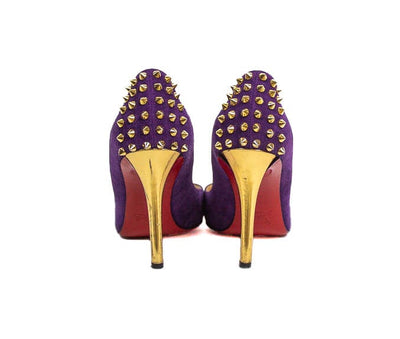 Christian Louboutin Shoes Medium | US 8 I IT 38 Studded Suede Heels