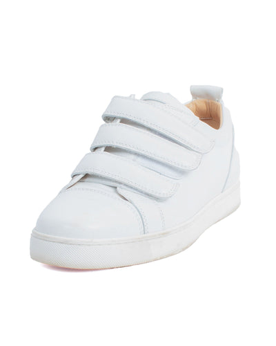 Christian Louboutin Shoes Medium | US 9 IT 39 Louboutin White Leather Velcro Sneakers