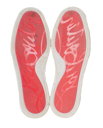 Christian Louboutin Shoes Medium | US 9 IT 39 Louboutin White Leather Velcro Sneakers