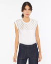 Cinq a Sept Clothing Medium "Rhinestone Net Bella Tee"