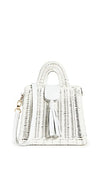 Cleobella Bags One Size White "Anica" Woven Mini Crossbody Bag