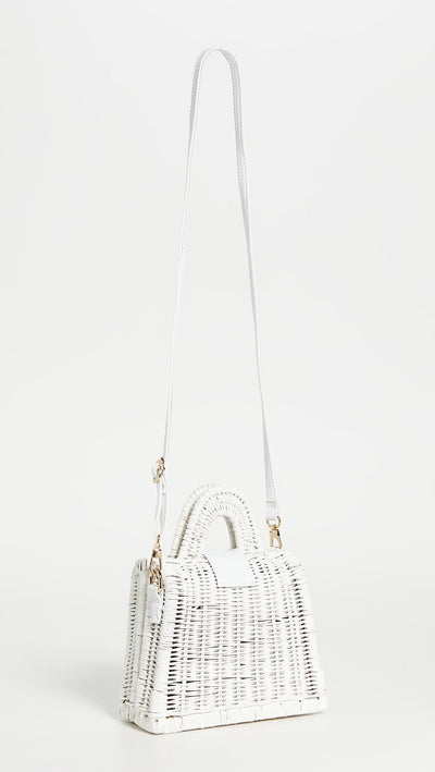 Cleobella Bags One Size White "Anica" Woven Mini Crossbody Bag
