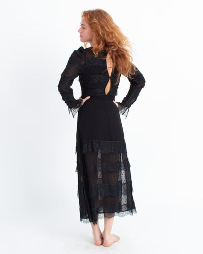 Cleobella Clothing XS Lace Trimmed Maxi Dress