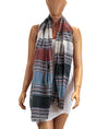 Closed Accessories One Size Striped Linen Scarf