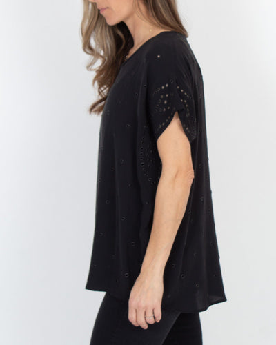Closed Clothing XS Silk Grommet Detail Blouse