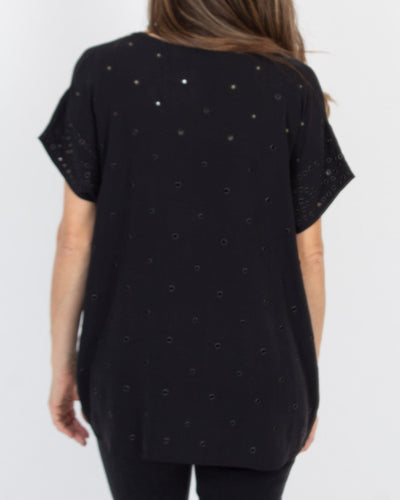 Closed Clothing XS Silk Grommet Detail Blouse