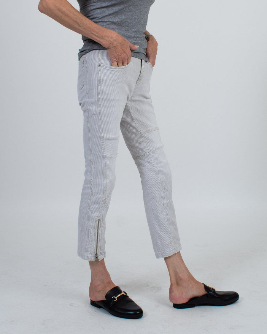 Closed Clothing XS | US 25 Striped Jeans With Zipper Detail