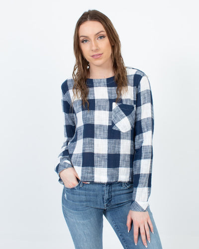 Cloth & Stone Clothing Small Long Sleeve Plaid Blouse