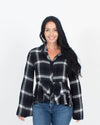 Cloth & Stone Clothing Small Plaid Peplum Button Up Flannel