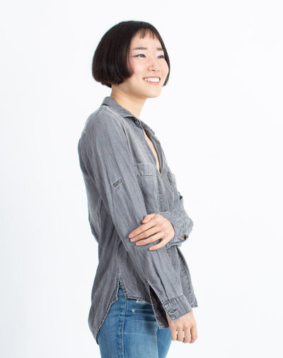 Cloth & Stone Clothing XS Collared Long Sleeve Blouse