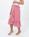 Club Monaco Clothing Small Striped Wrap Skirt