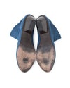 COCLICO Shoes Medium | US 8 Blue Corduroy Ankle Boots