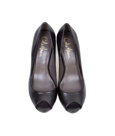 Cole Haan Shoes Small | US 7 Black Leather Peep Toe Heels