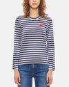 Comme des Garçons Play Clothing Small Logo Long Sleeve Striped Shirt