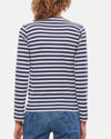 Comme des Garçons Play Clothing Small Logo Long Sleeve Striped Shirt
