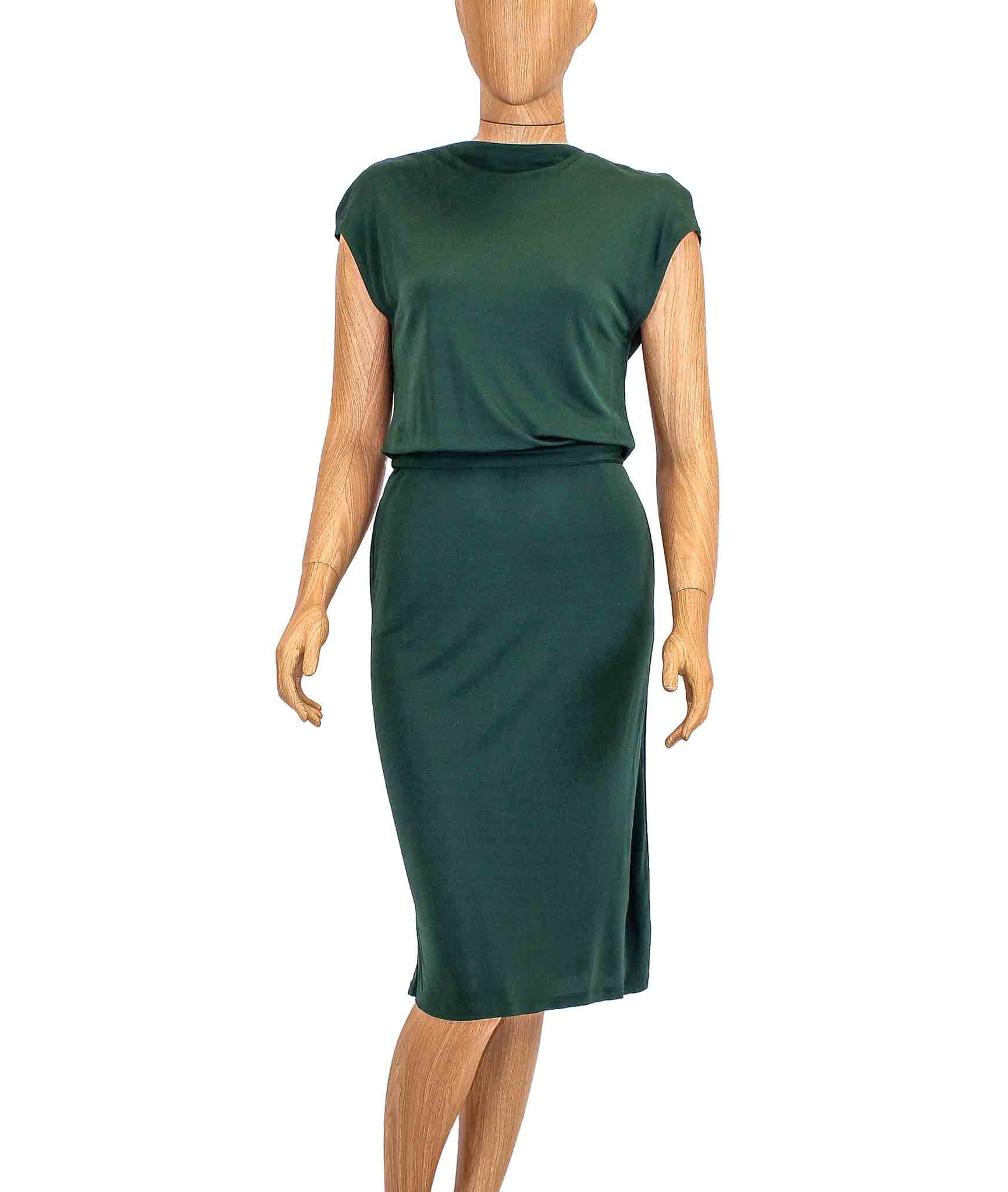 Costello Tagliapietra Clothing XS | US 2 Open Back Draped Midi Dress