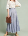 CP Shades Clothing XS Chambray Linen Skirt