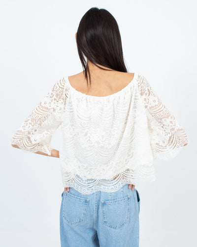 Cupcakes and Cashmere Clothing XS Lace Blouse