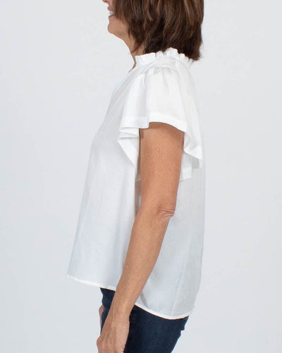 Current Air Clothing Medium Ruffled Flutter Sleeve Blouse