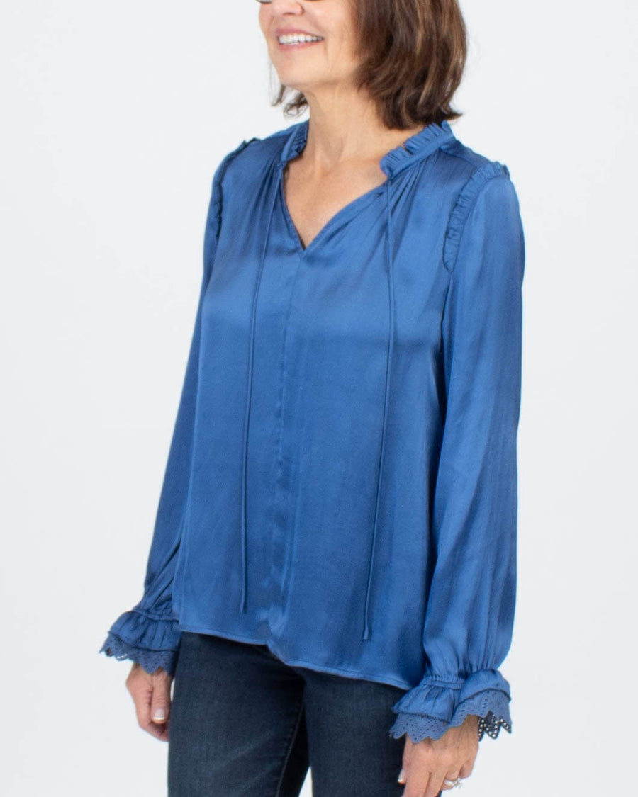 Current Air Clothing Medium Tie Front Blouse