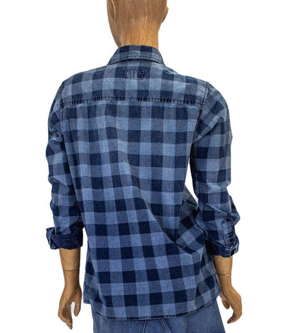 Current/Elliott Clothing Small Plaid Henley Top