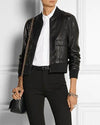 Current/Elliott Clothing Small "x Charlotte Gainsbourg Shrunken" Leather Jacket