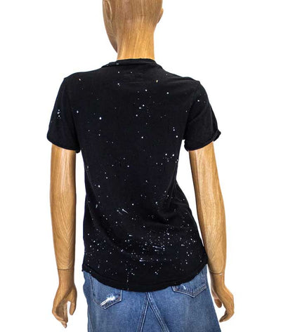 Current/Elliott Clothing XS Paint Splatter Distressed Tee