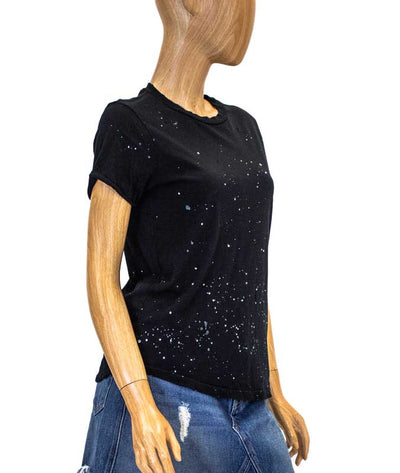 Current/Elliott Clothing XS Paint Splatter Distressed Tee