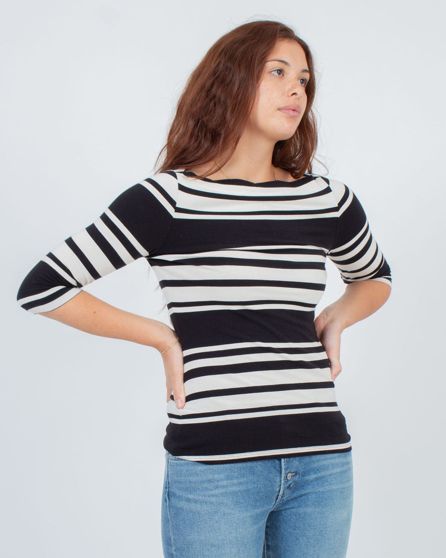 Cynthia Rowley Clothing Medium Striped Tee