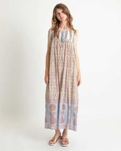 Daughters of India Clothing XS Printed Cotton Midi Dress